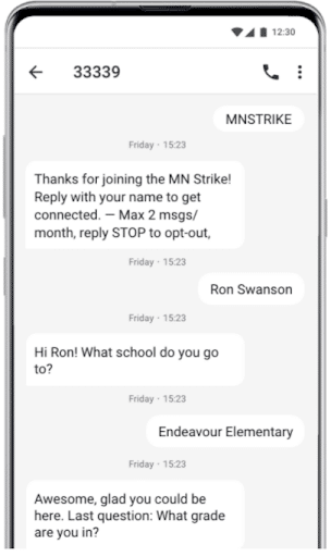 You can encourage people to opt into text messaging like in this example.
