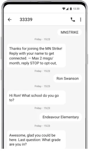 You can encourage people to opt into text messaging like in this example.