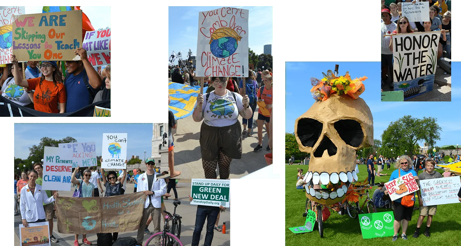 These individuals held signs to encourage people to opt into texting