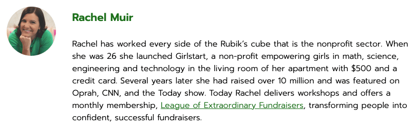 Author Profile example