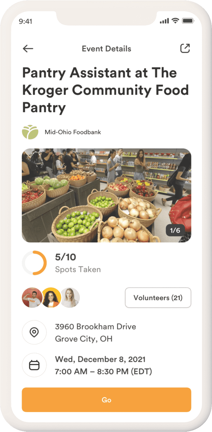 POINT's volunteer app