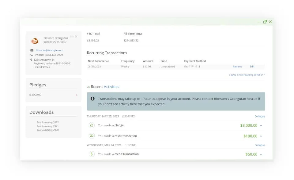 Donor Portal UI