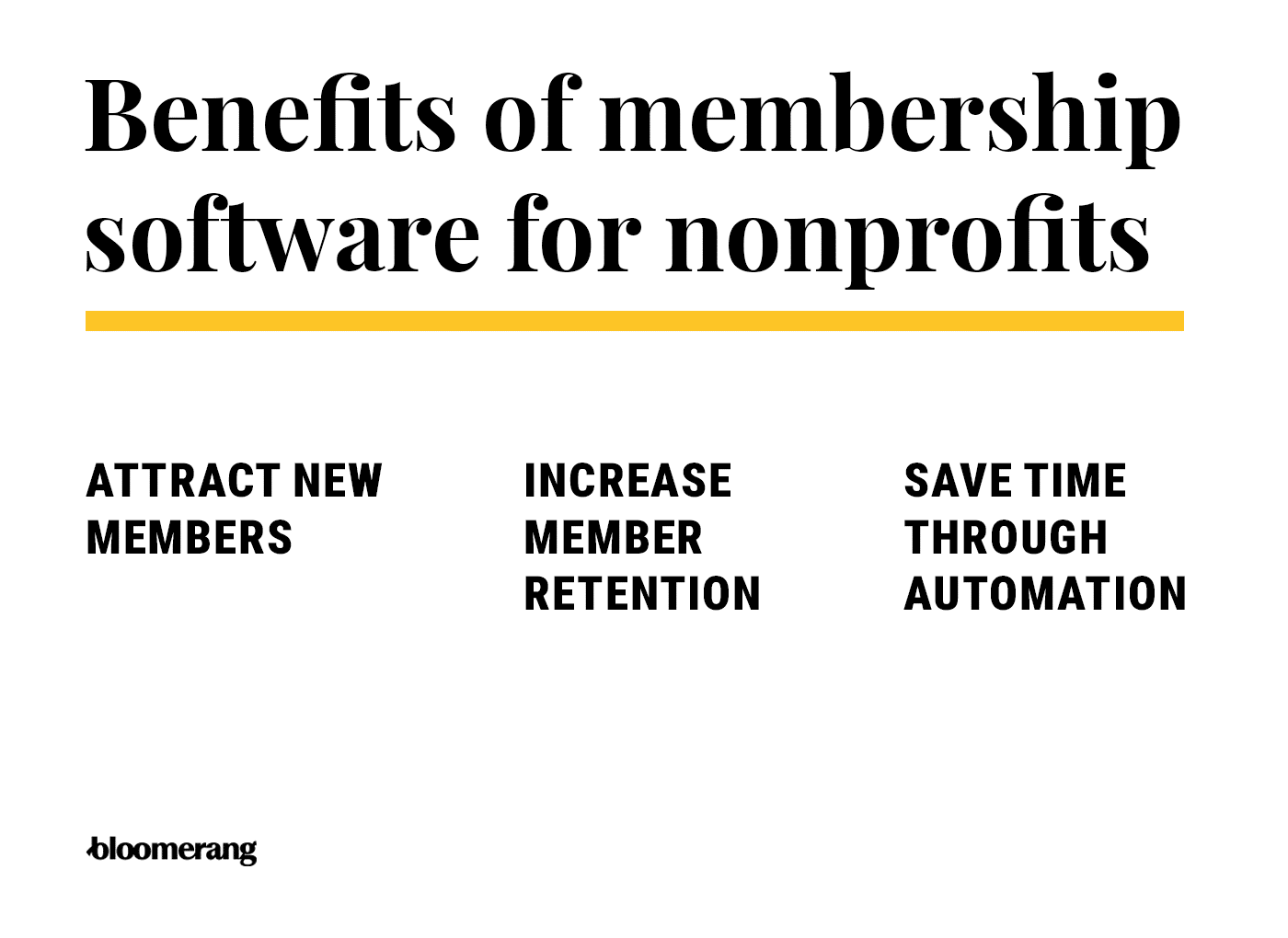 Benefits of membership software for nonprofits (explained in the list below) 