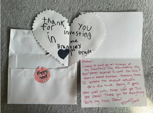 donor stewardship for valentines day 2026 send thank you notes to donors