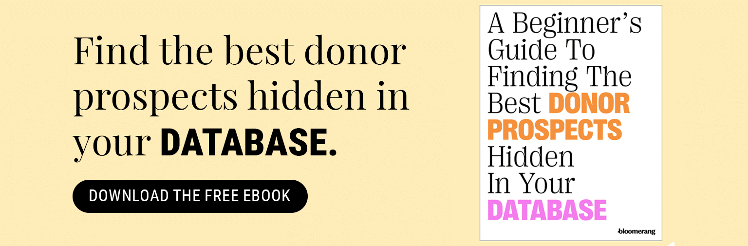 Find the best prospects hidden in your donor database. Download the free eBook here. 