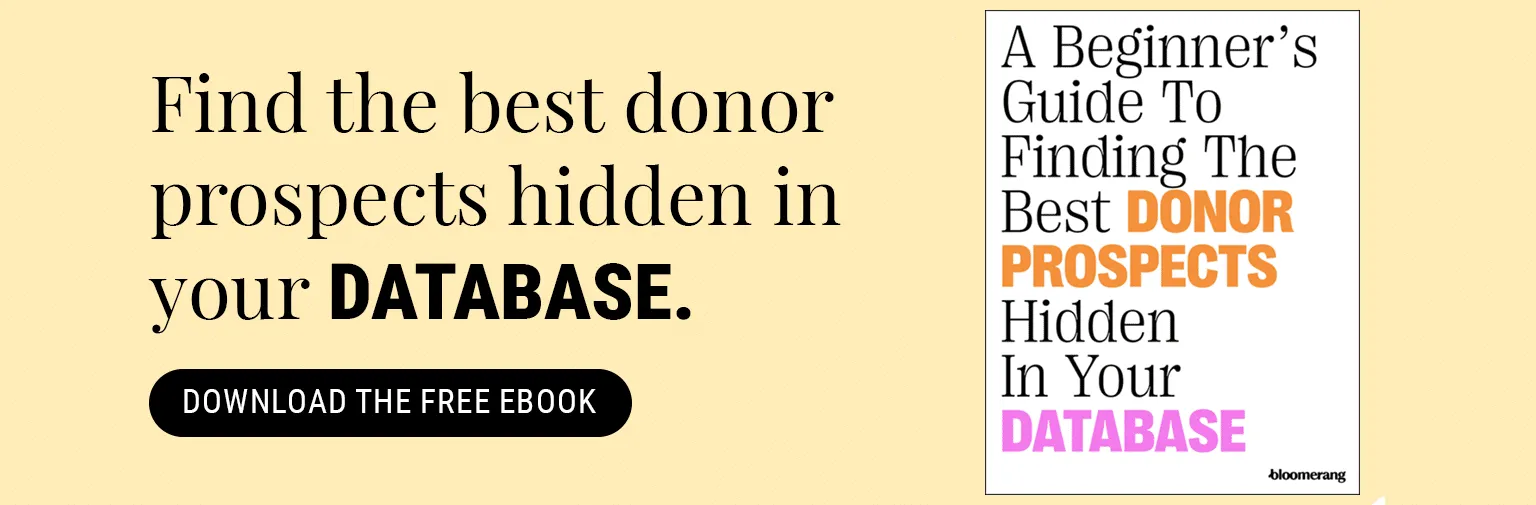 Find the best prospects hidden in your donor database. Download the free eBook here.