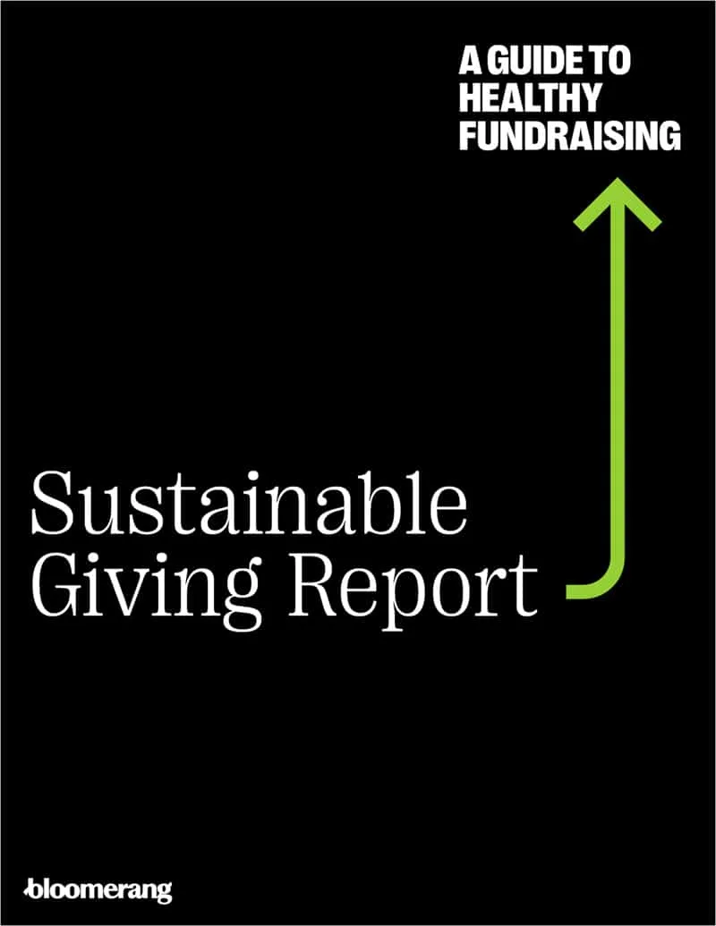 Sustainable giving report ebook cover