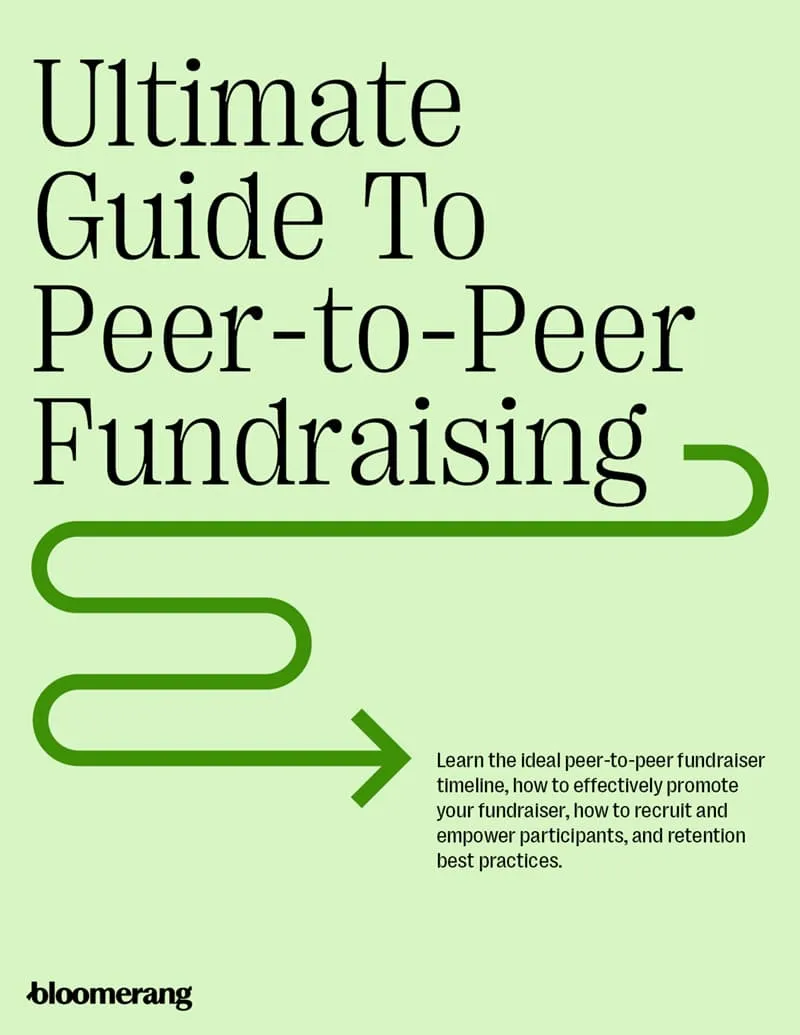 Ultimate guide to peer to peer fundraising ebook cover