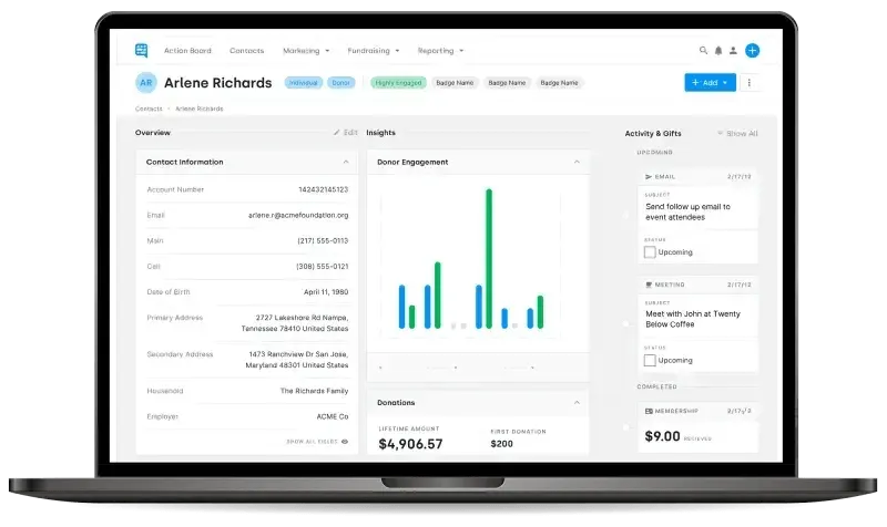Product image for DonorDock, a nonprofit CRM system