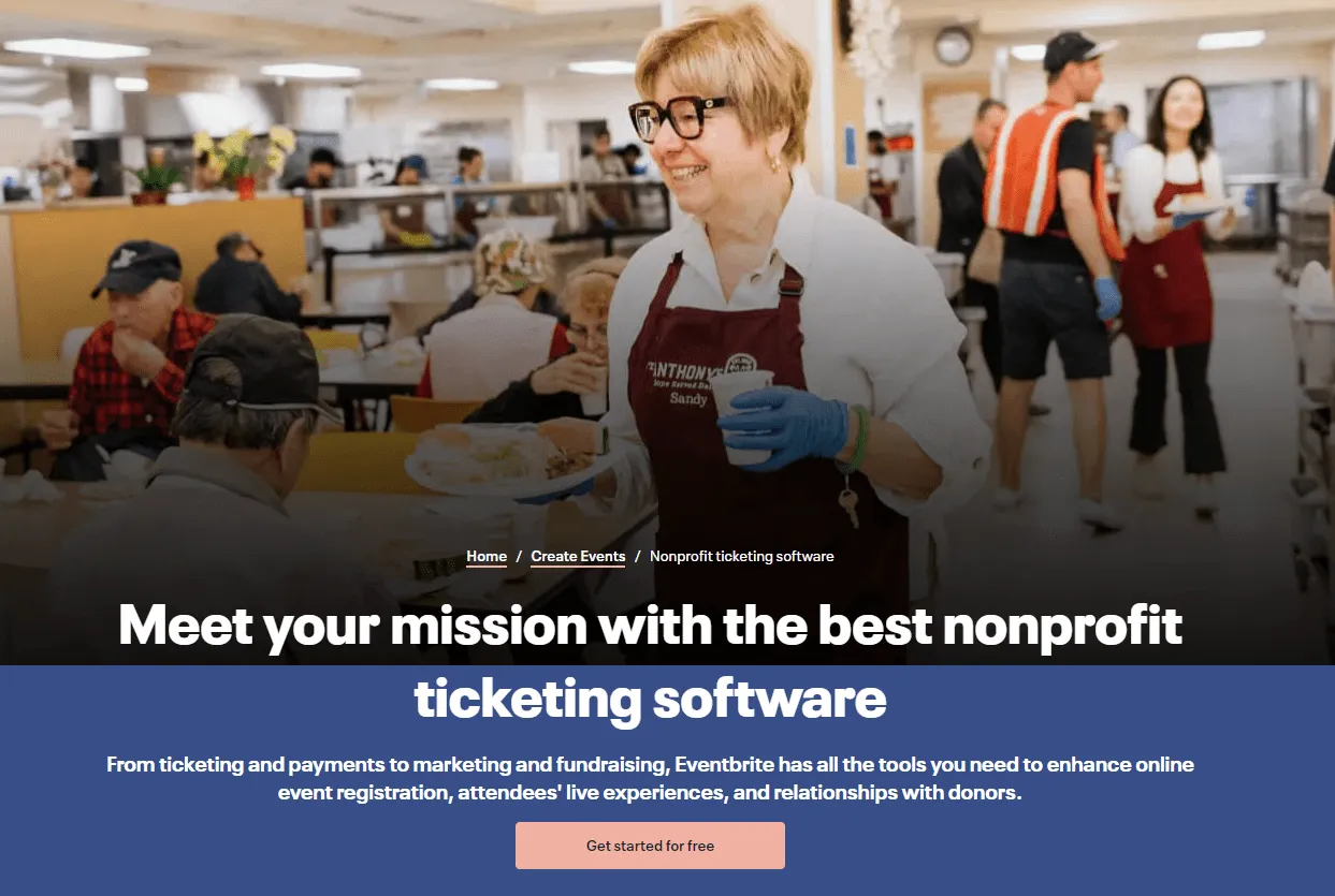 Eventbrite homepage