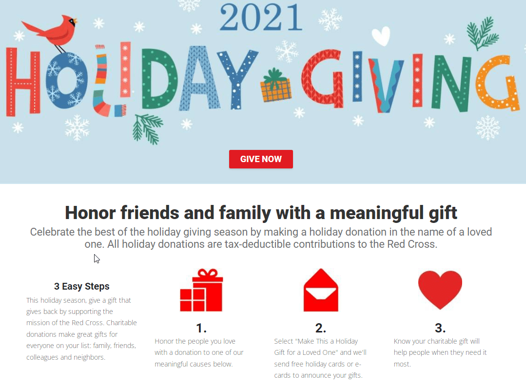 american red cross holiday cards image