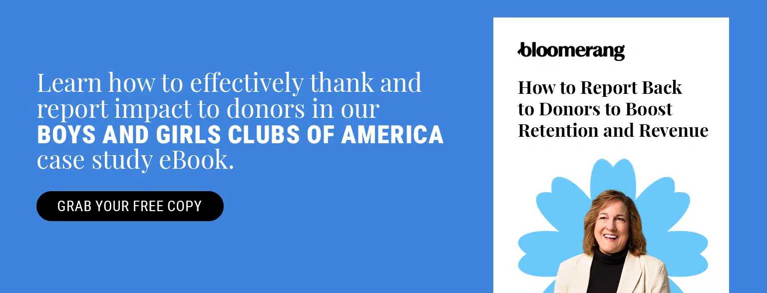 download the Boys and Girls Clubs of America thank you book
