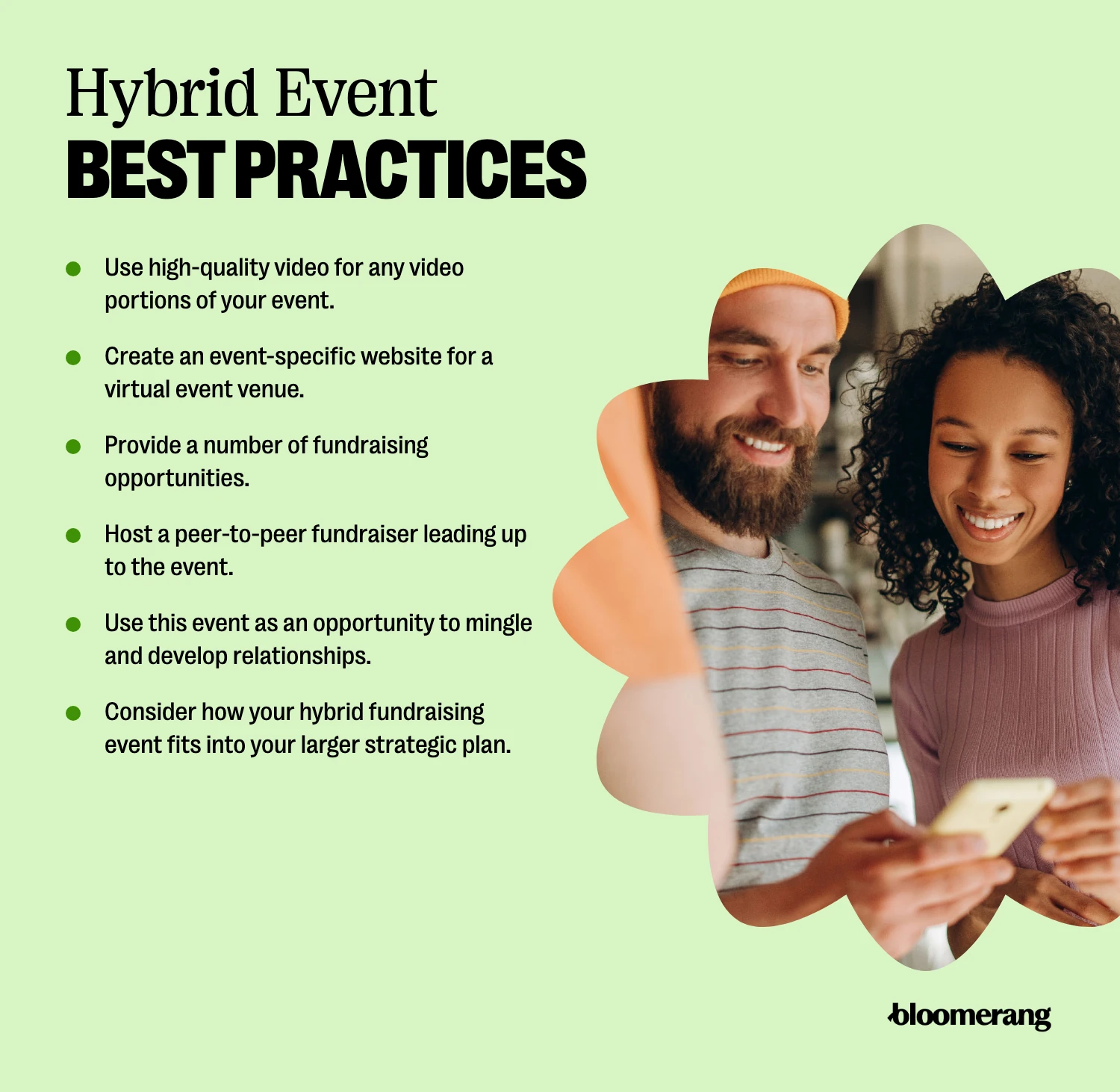 Hybrid event best practices graphic image