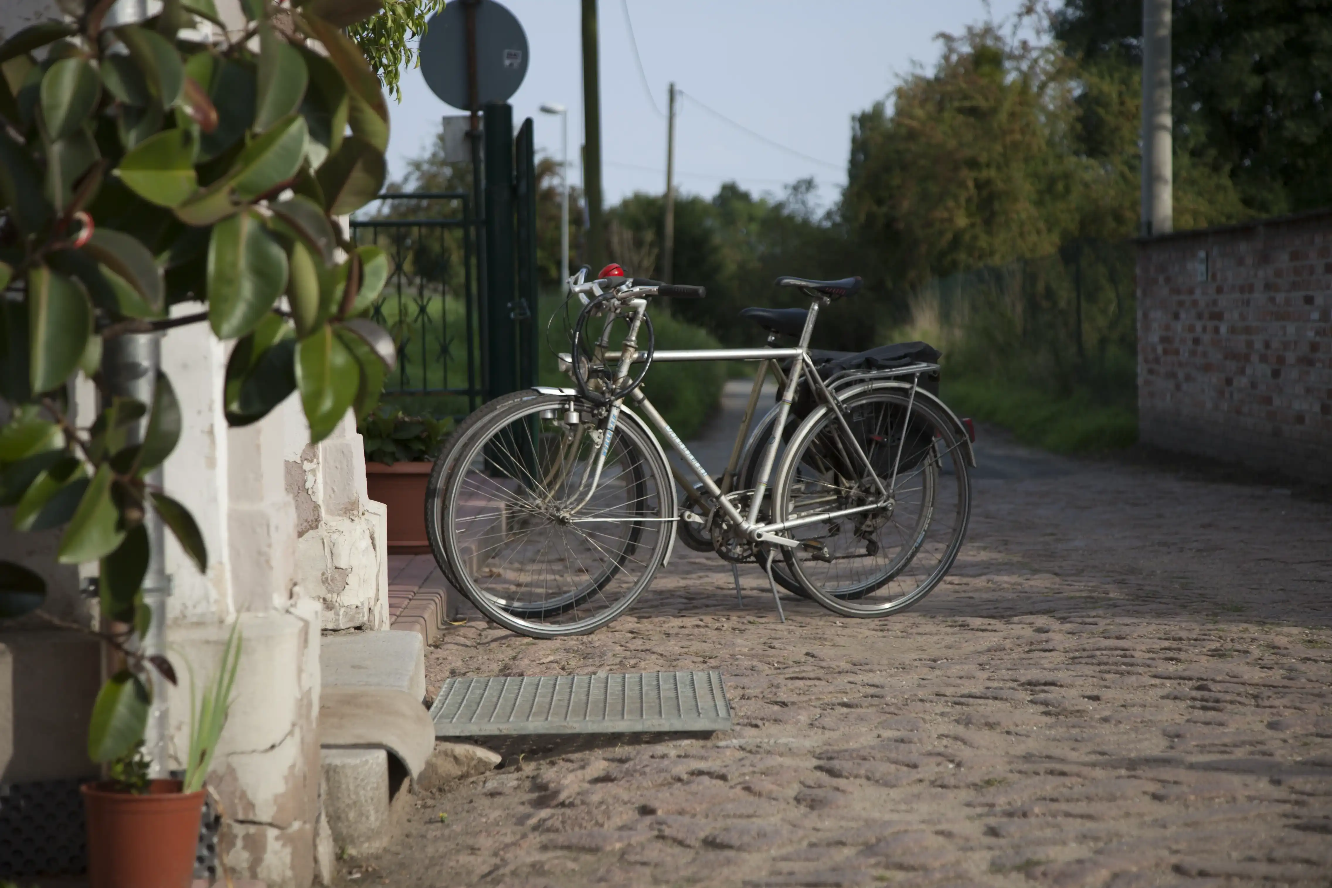 Stilvolle Leihfahrräder für Hausgäste im Lorf B&B Aken, bereit für Ausflüge entlang des Elberadwegs in Sachsen-Anhalt.