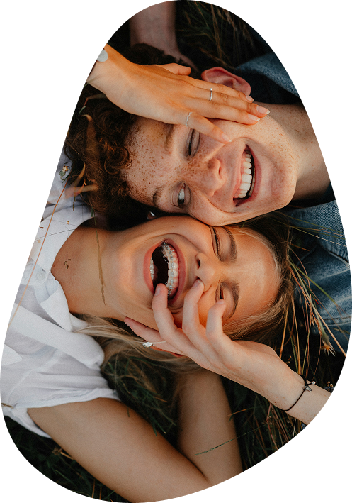 Therapy session - two people smiling