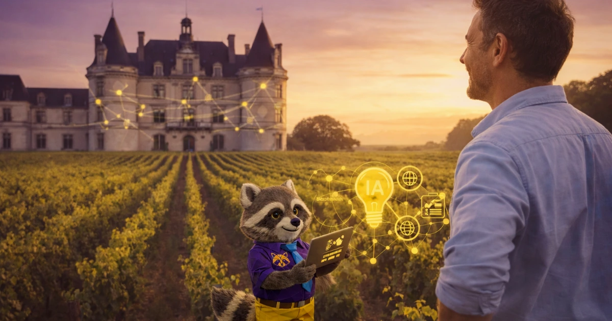Accompagnement Raicoon Formation : transition numérique et outils IA pour le secteur viticole et les châteaux en Nouvelle-Aquitaine.