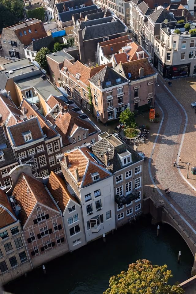 Dordrecht centrum birds view