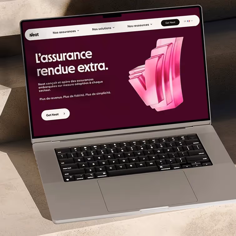 mockup du site web de Neat