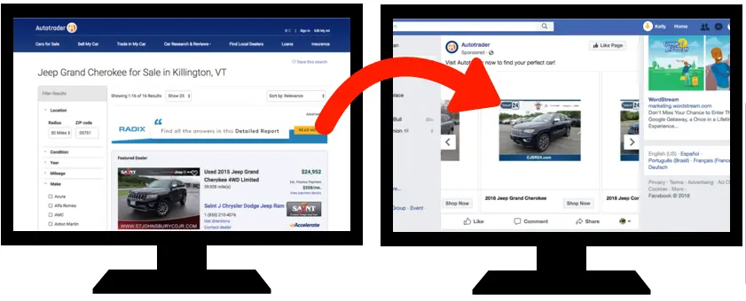 What a retargeting ad looks like. You can improve ad quality with call tracking software.