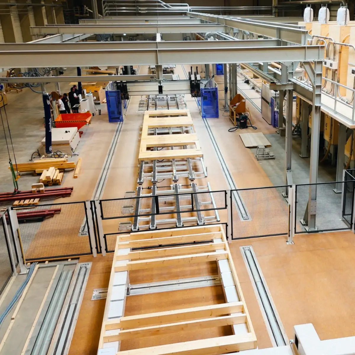 Vorfertigung der Fassadenelemente