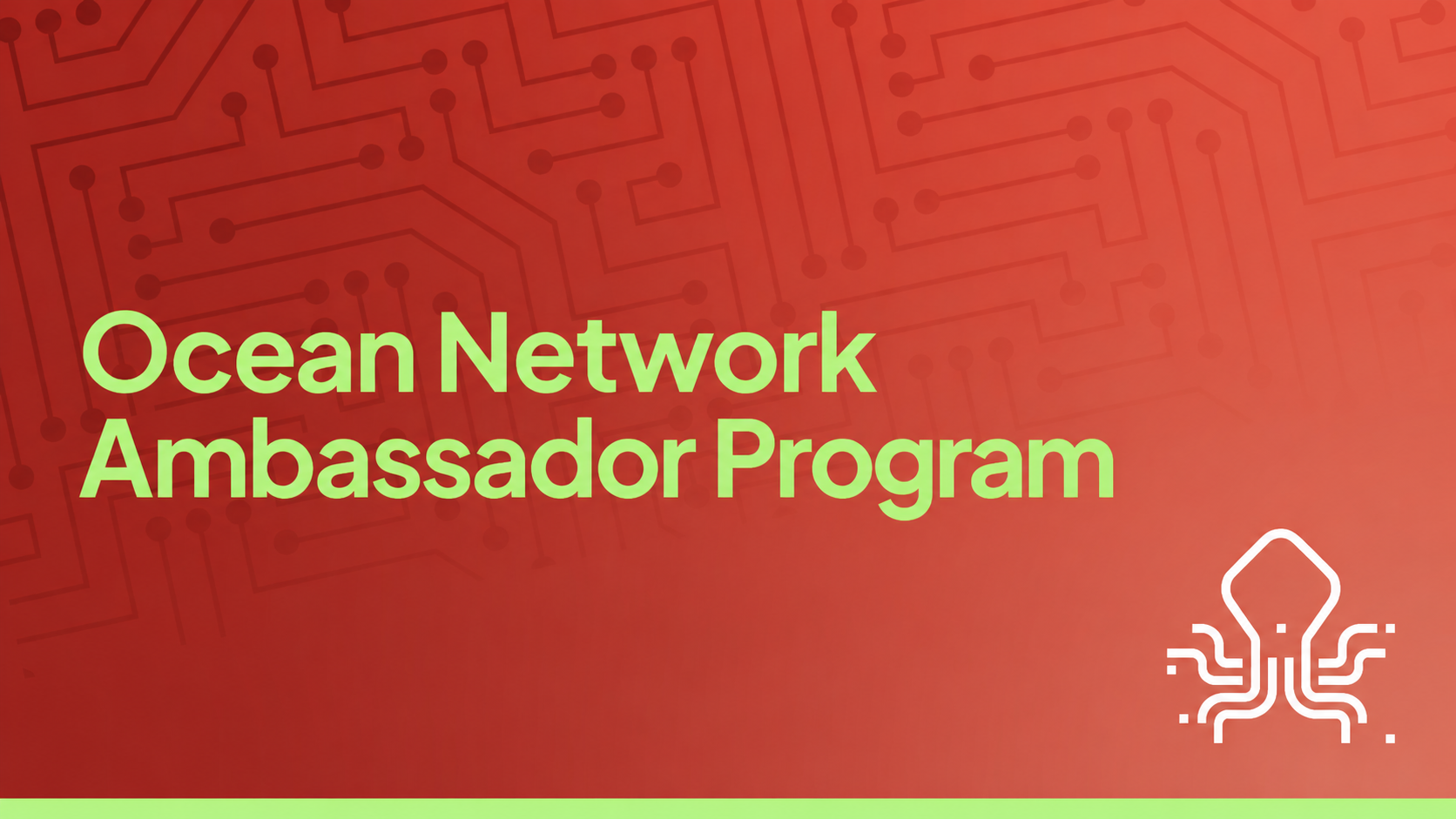 Ocean Network is opening a limited number of spots in its Ambassador Program, designed for people who can take complex technical ideas and make them genuinely clear.