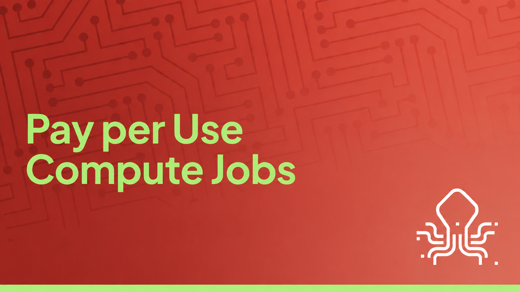Stop paying for idle GPUs. Pay-per-use compute jobs align AI infrastructure cost directly with execution time, eliminating the cost of continuously rented, idle hardware.