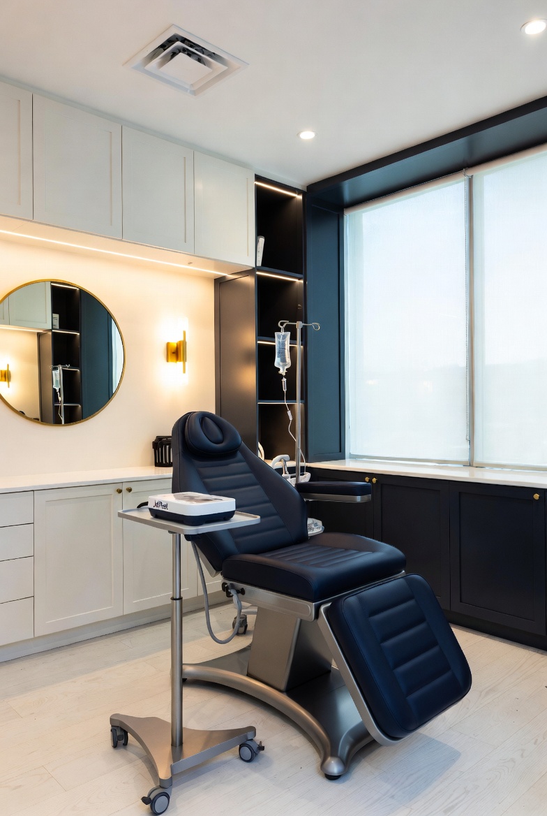 WunderLife treatment room — warm ambient lighting and modern medical equipment