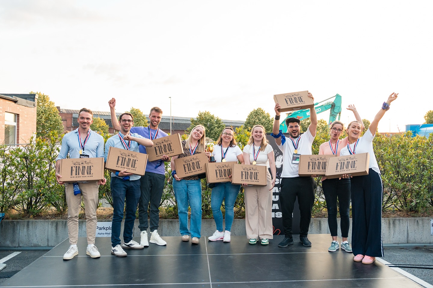 Gewinner:innen am Ende des Abends