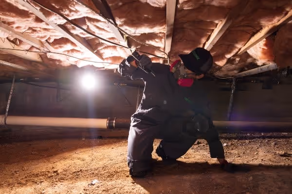 Crawl space mold inspection