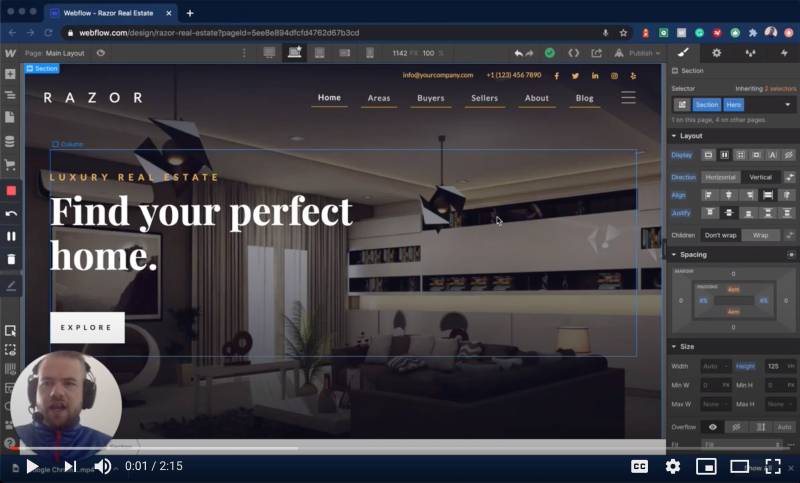 Rearranging template sections
