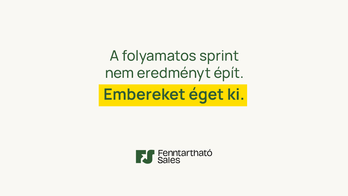 Miért égnek ki a sales csapatok, és hogyan előzhető meg? Ismerd meg a „lassú hét” módszert a fenntartható értékesítésért.