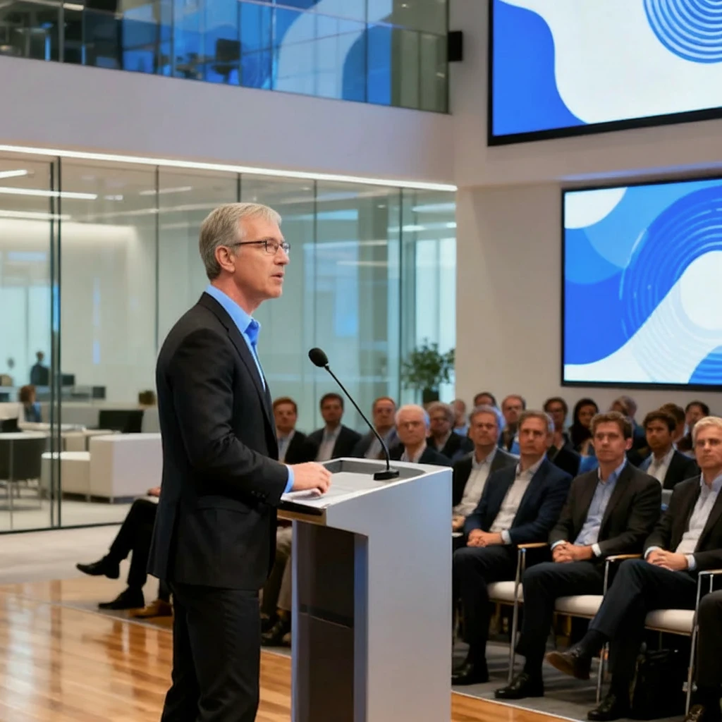 Intervenant lors d’un congrès médical représentant les services à la santé.