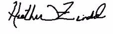 Heather Zindel's signature