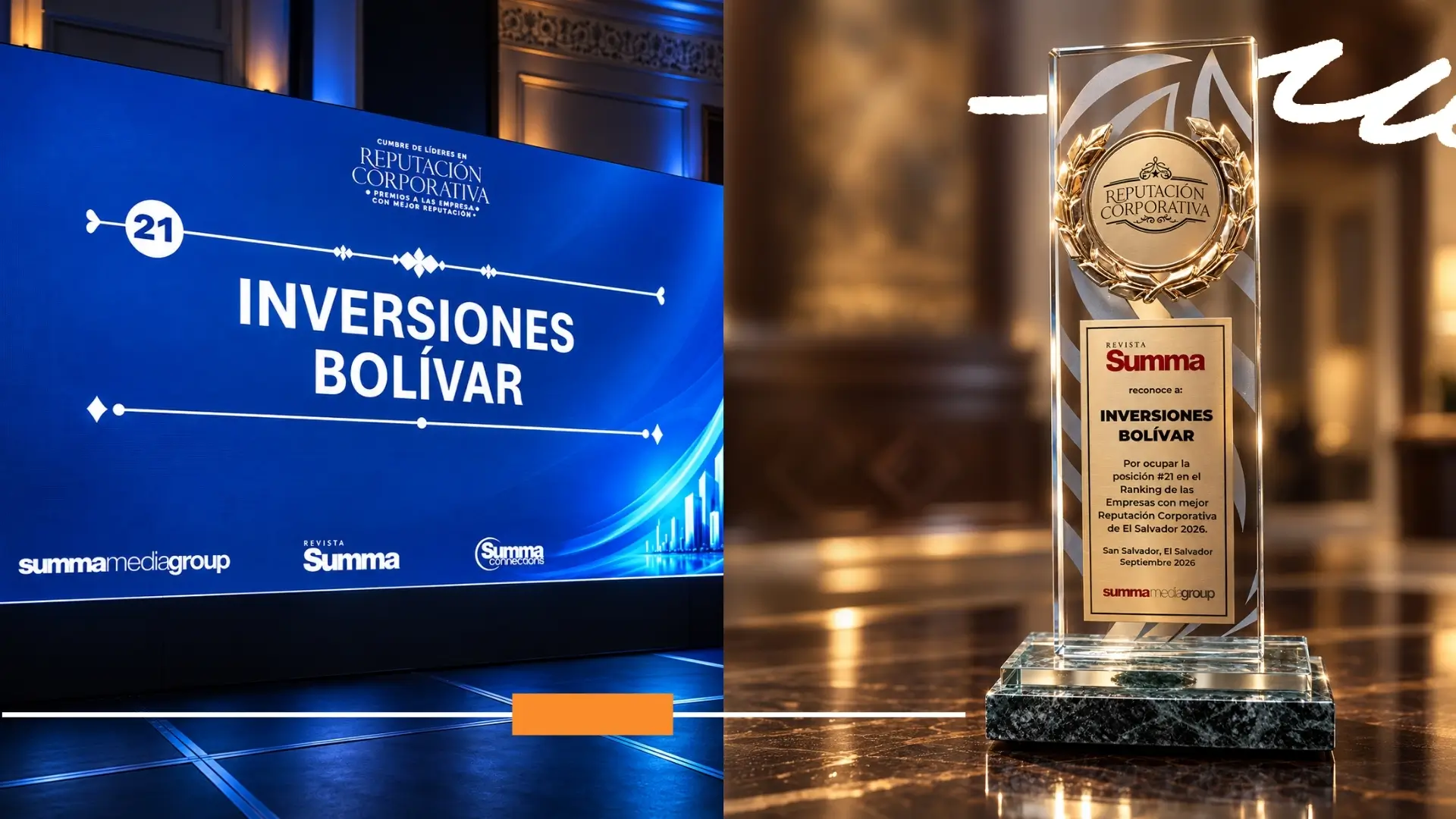 Inversiones Bolívar destaca entre las 25 empresas con mejor Reputación Corporativa de El Salvador en 2026