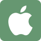 Apple-logo op groene achtergrond, symbool voor technologiebedrijven en innovatie in investeringen.