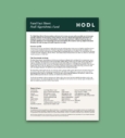 HODL Group financieel document met investeringsinformatie en bedrijfsdetails op groene achtergrond.