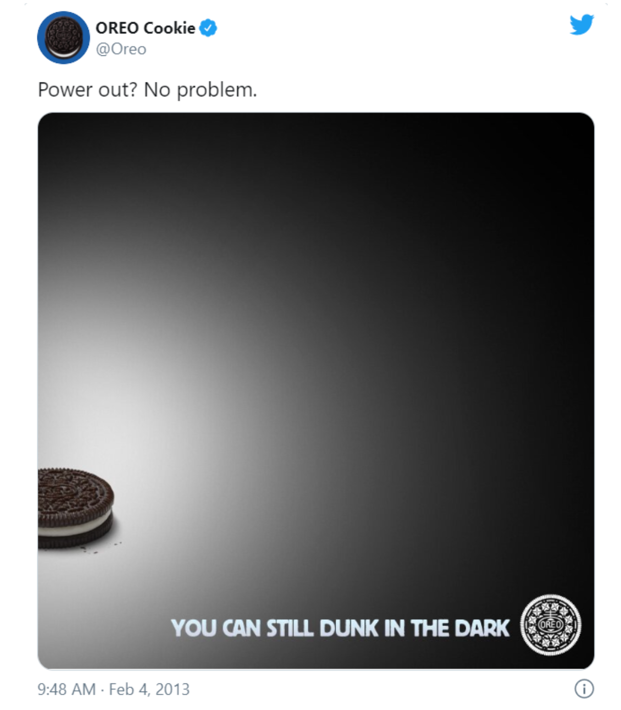 Oreo Twitter post 