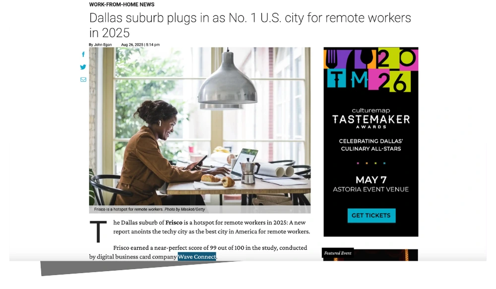 Digital PR article example