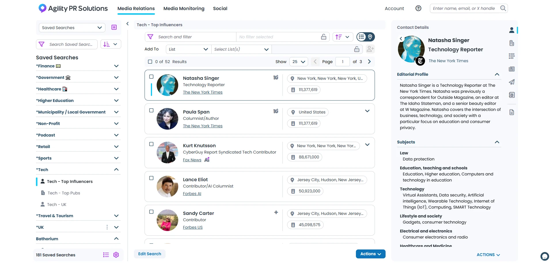 Agility PR Solutions tool