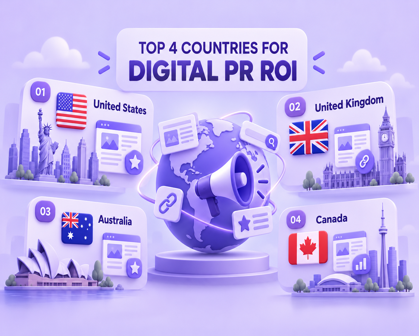 Countries with the highest roi for digital PR 