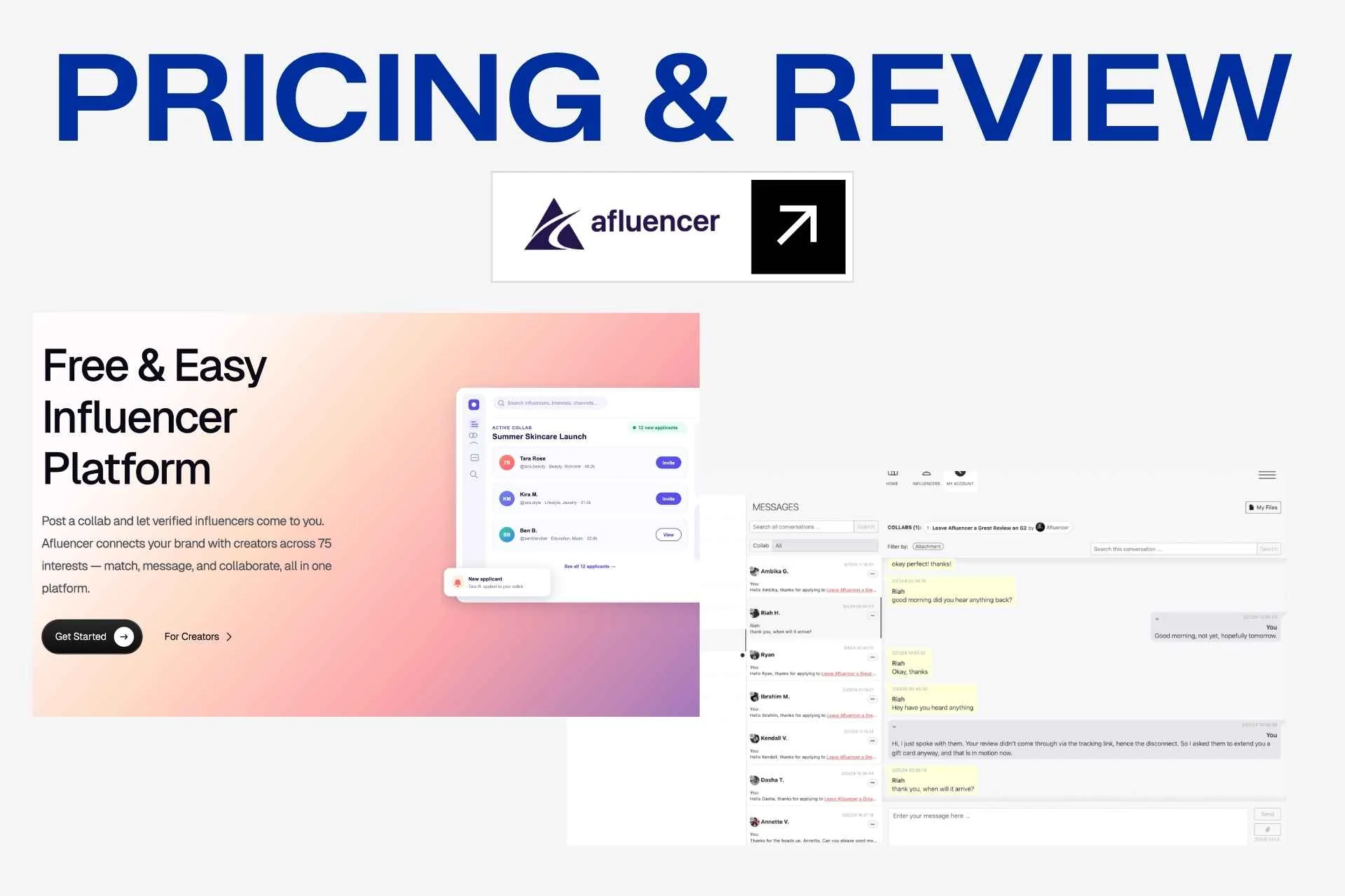 Afluencer Pricing and Review