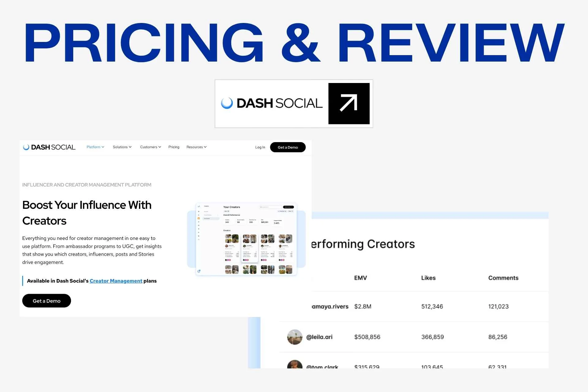 Dash Social Pricing and Review