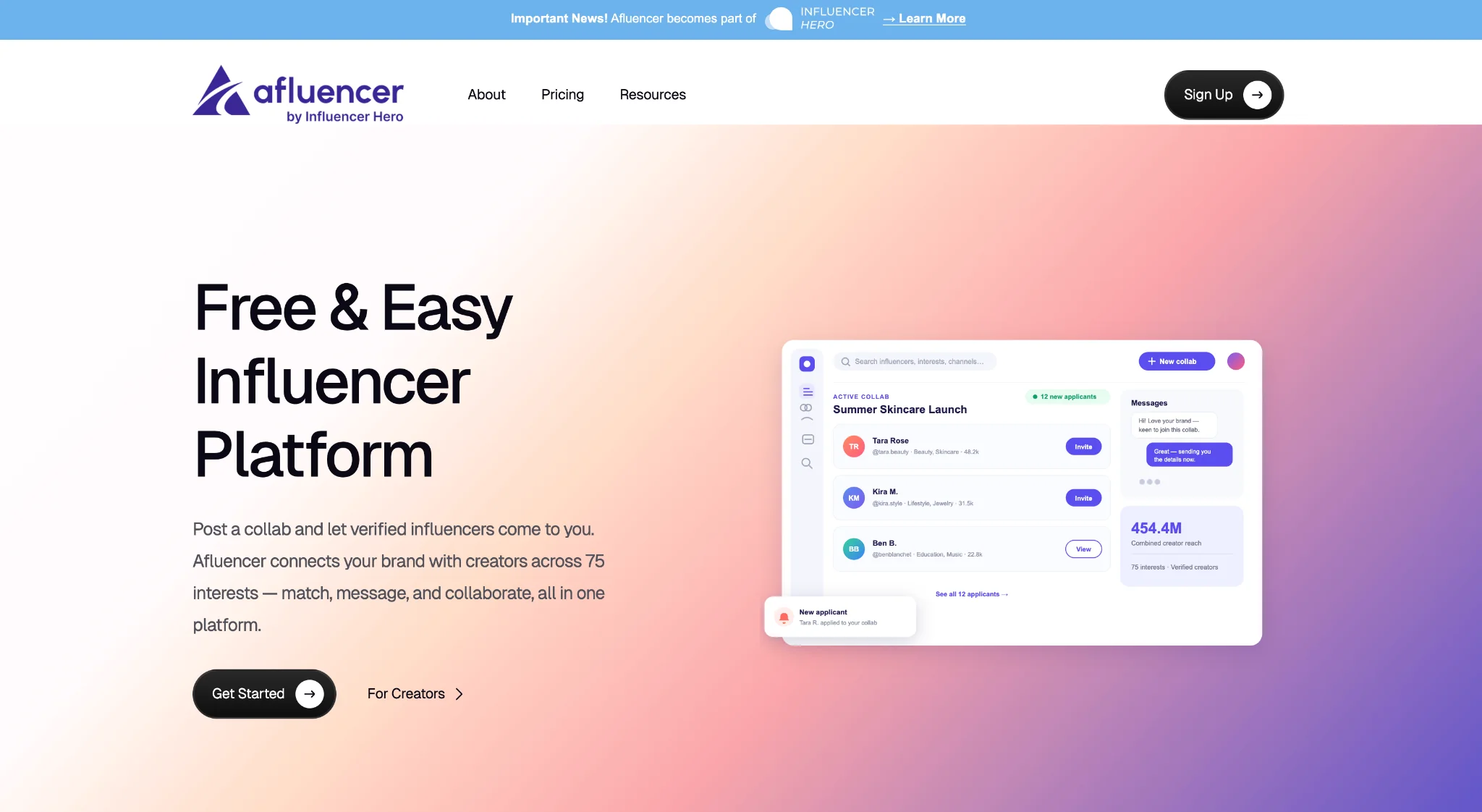 Afluencer Influencer Marketing Platform Overview