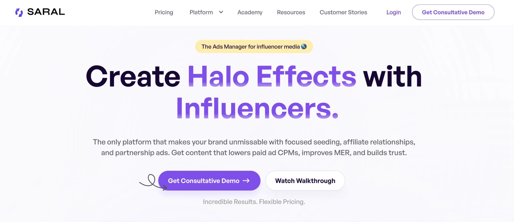 SARAL Influencer Marketing Platform Overview