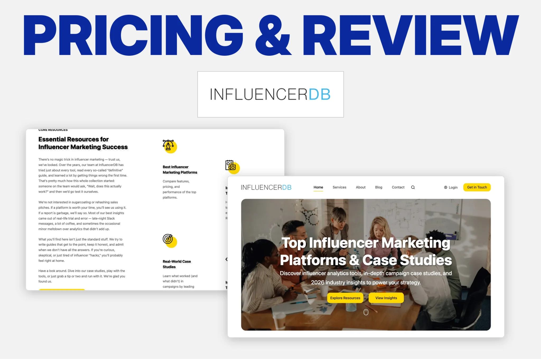 Influencerdb Pricing and Review