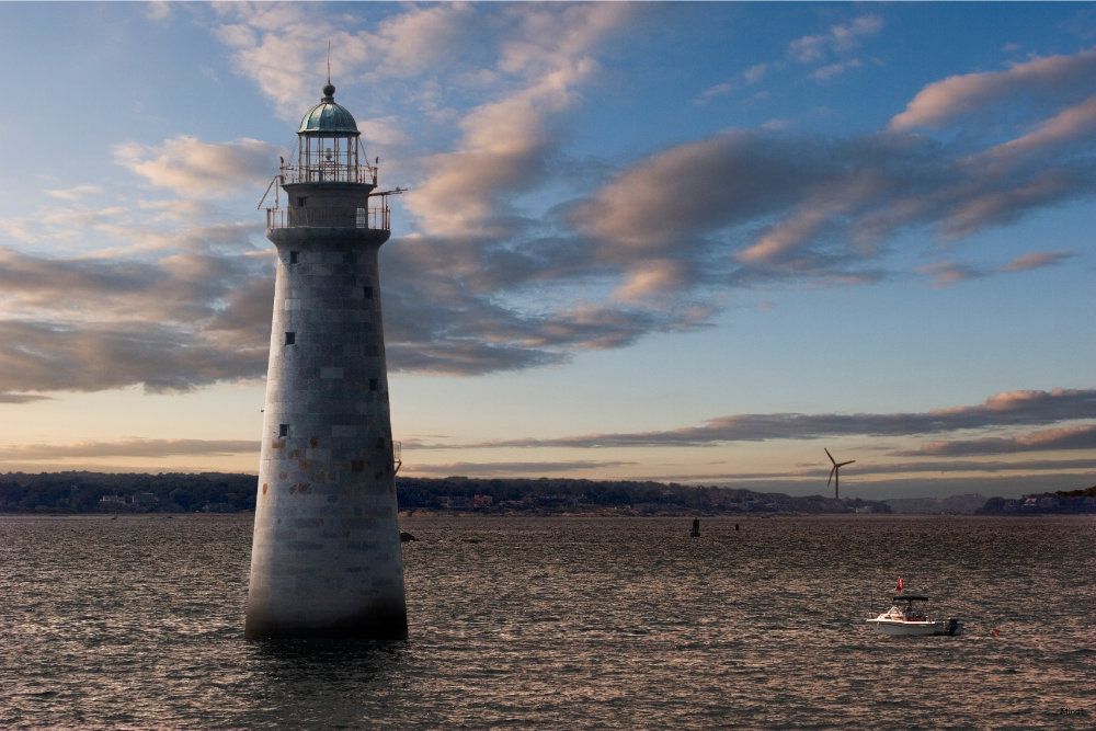 Minot's Ledge Lighthouse off the coast of Massachusetts — the inspiration for Beacon Health Navigation