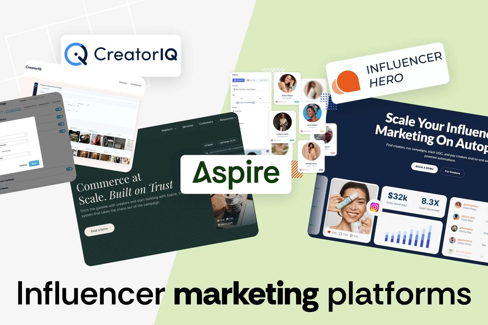CreatorIQ vs Aspire vs Influencer Hero: Pricing, Features, and Platform Comparison