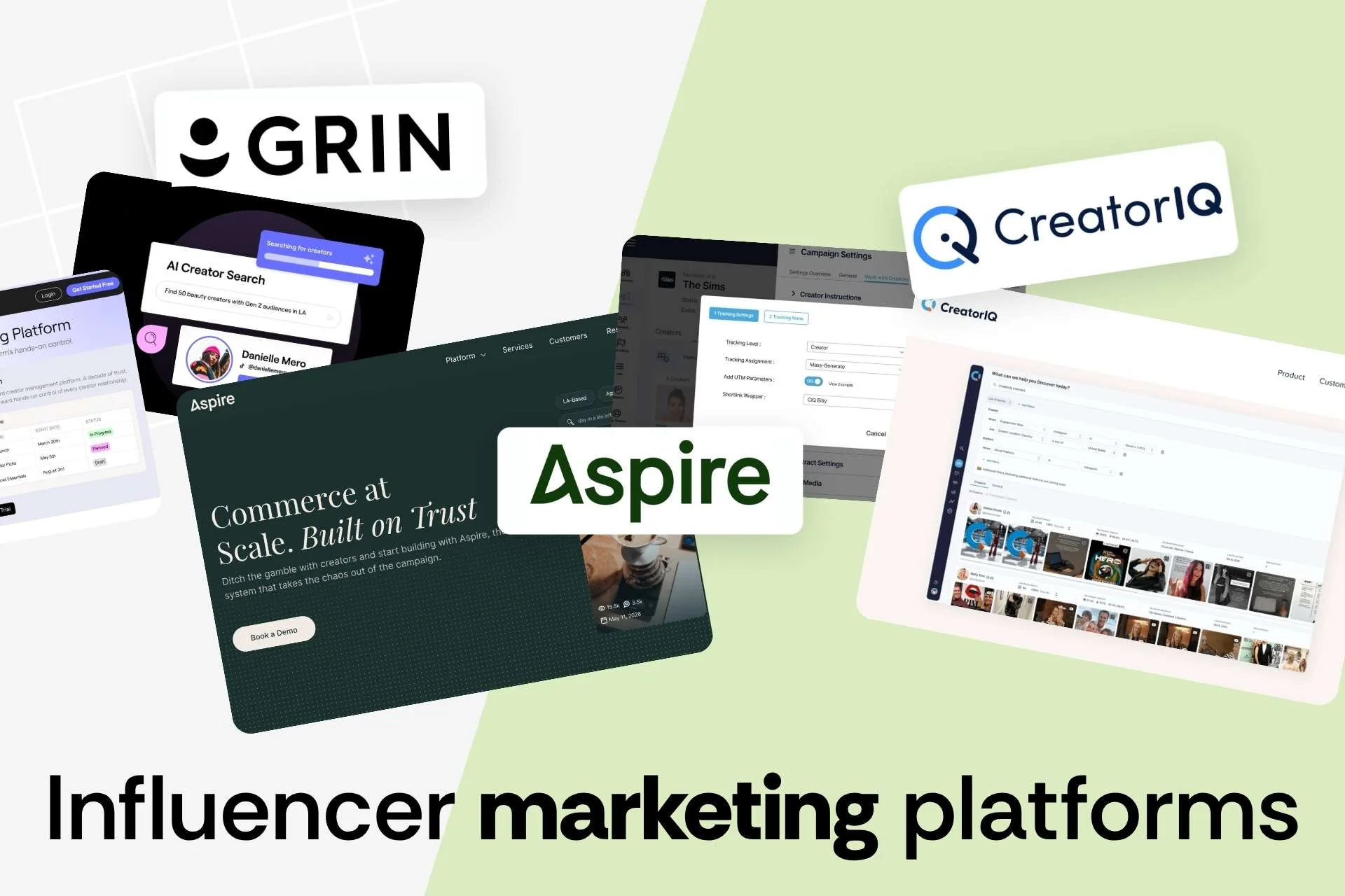 GRIN vs Aspire vs CreatorIQ:  Pricing, Features, and Platform Comparison