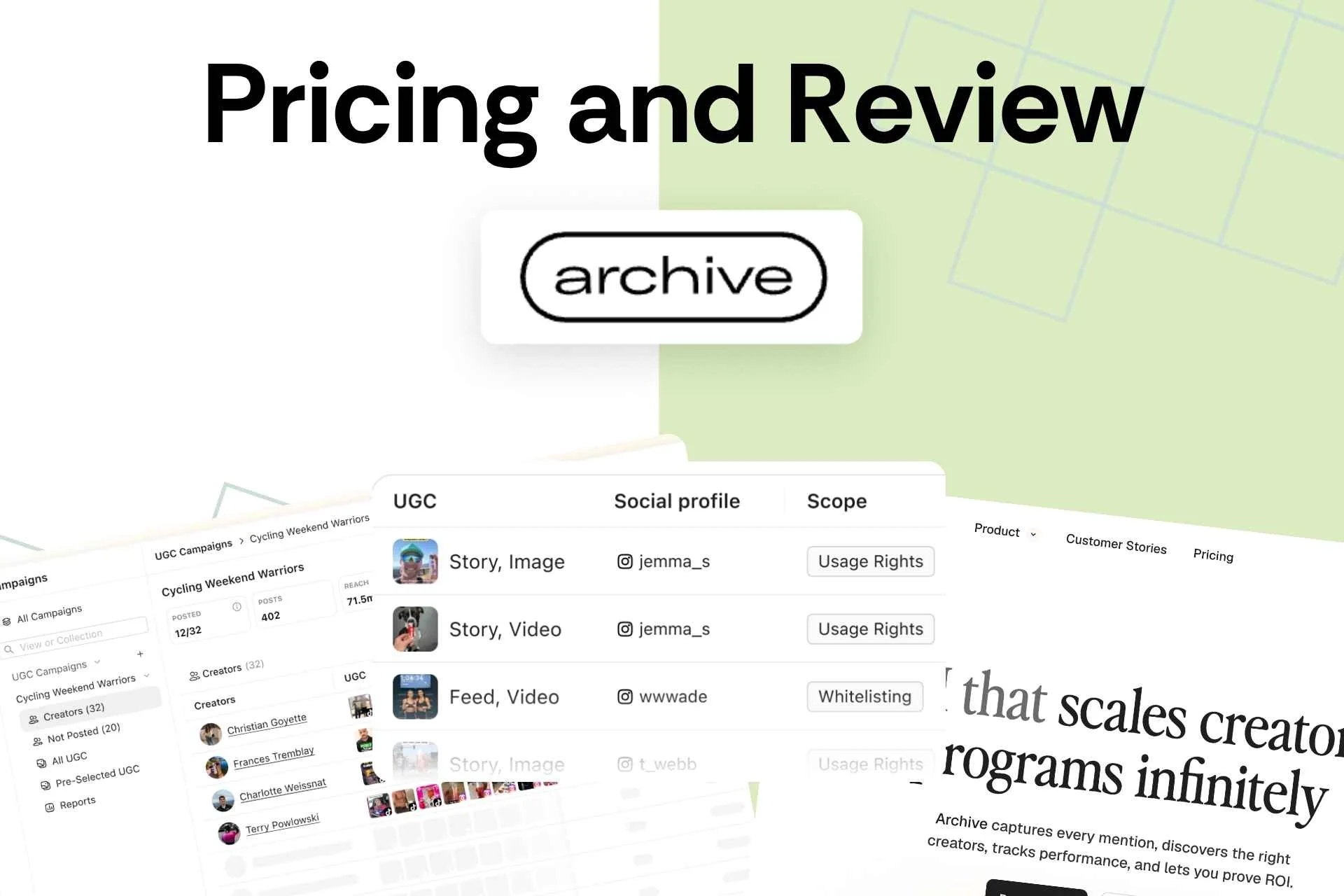 Archive Pricing and Review