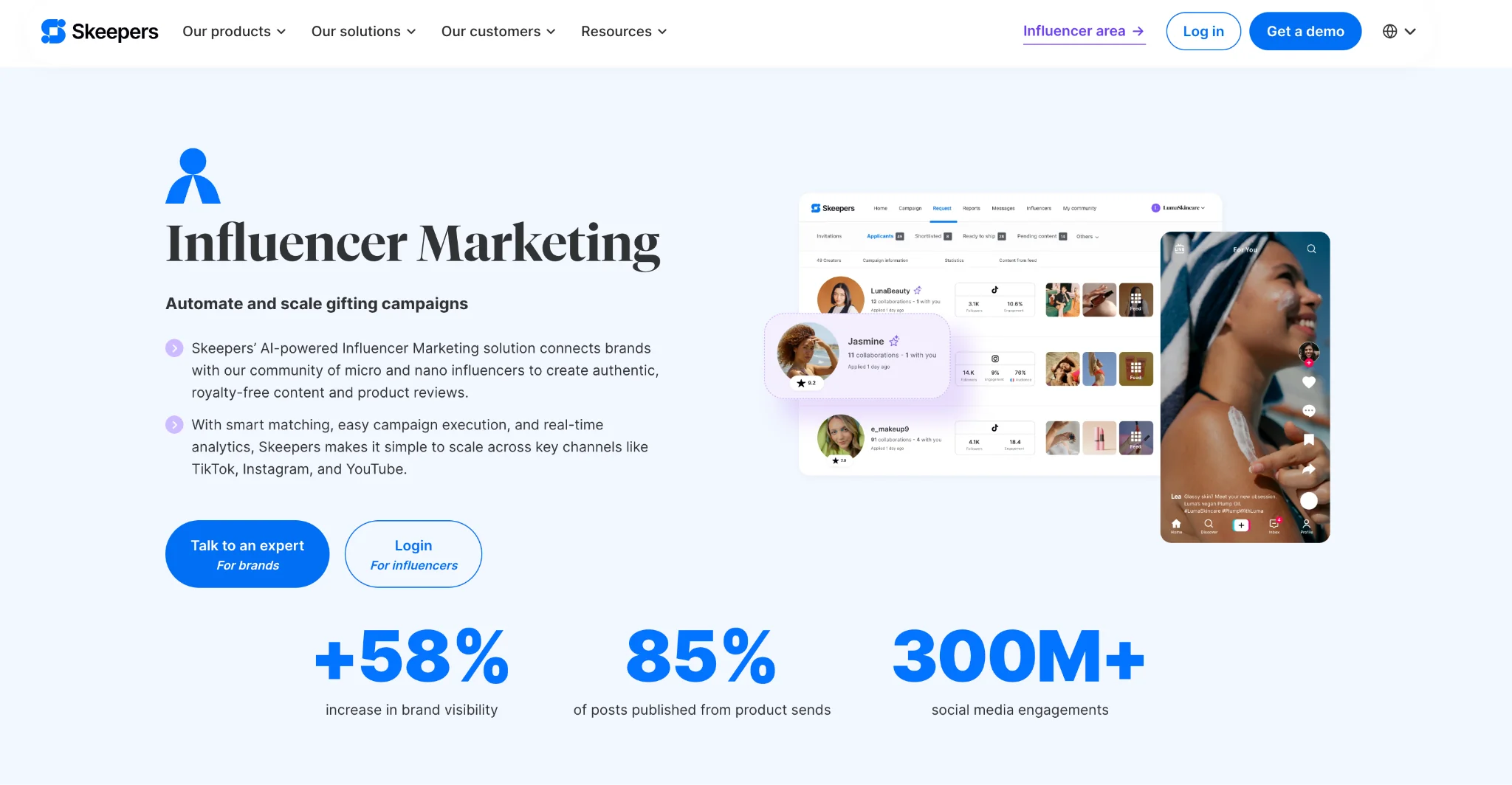 Skeepers Influencer Marketing Platform Overview